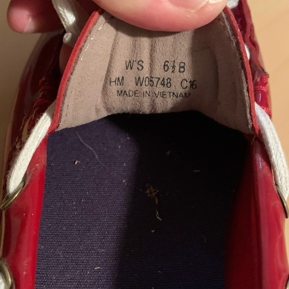 Cole Haan Sailor Nantucket Camp slip on MOC Red Patent Leather Shoes size 6-1/2 - Picture 6 of 7